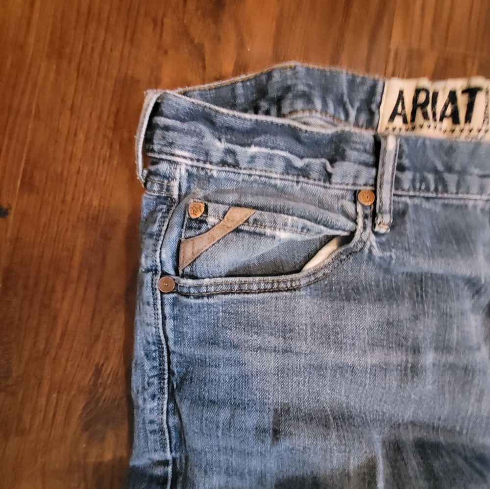 Ariat M5 Straight Slim Medium Wash Jeans 40x34 - Picture 7 of 13